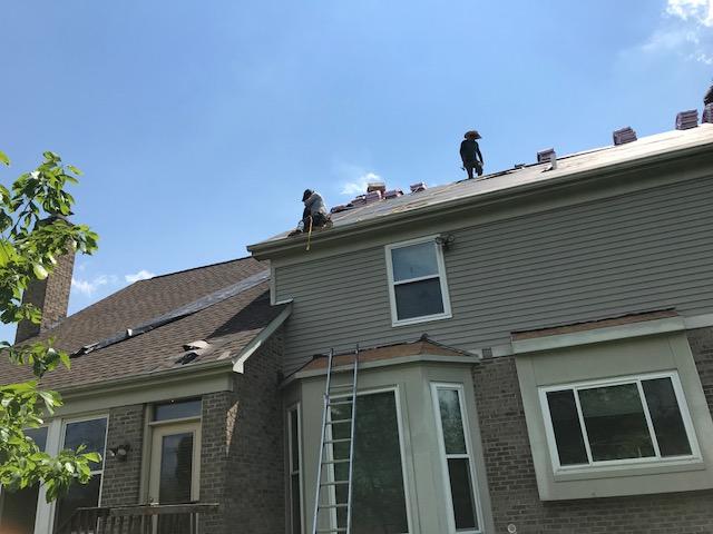 Loveland, Ohio roofing project #2 - During