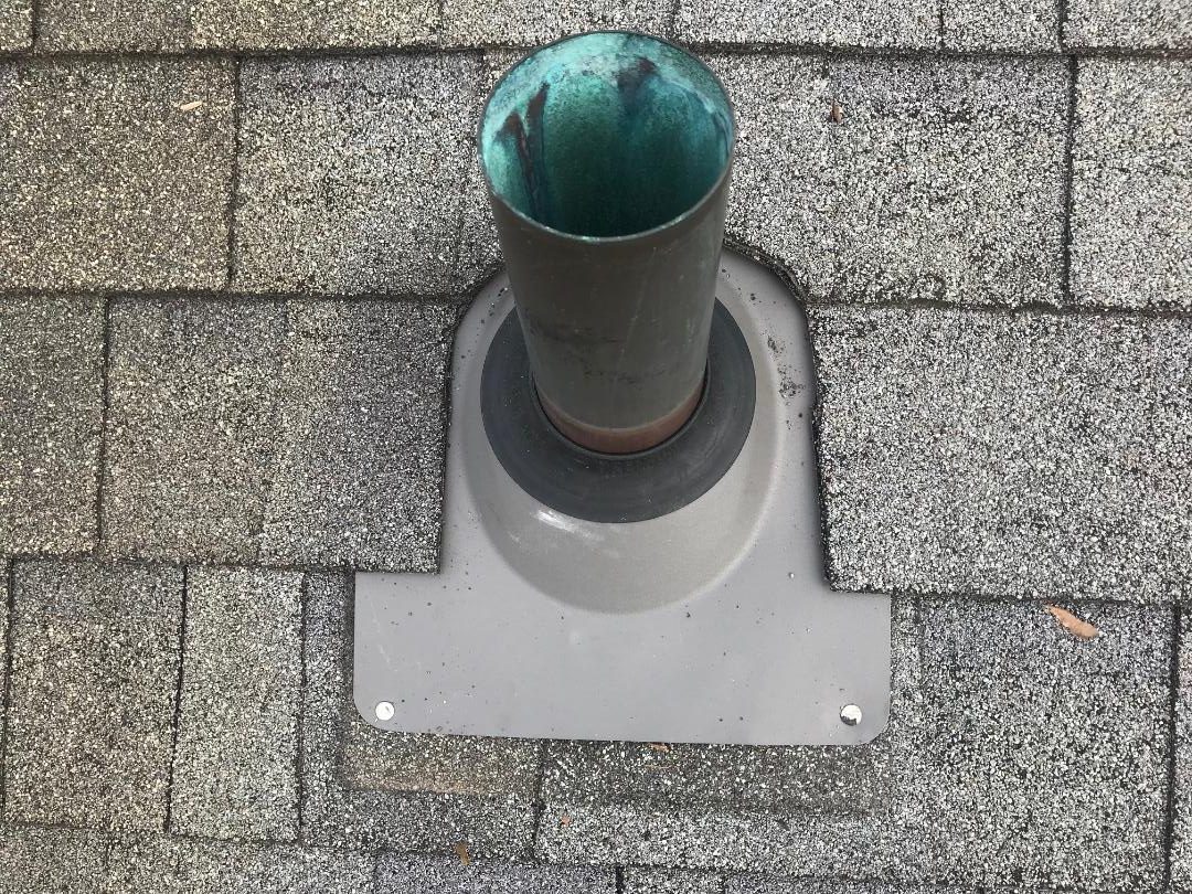 Wilmington, Ohio roofing project #1 - New vent pipe boot